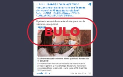 Escocia no ha dicho que el uso de mascarillas es perjudicial, es un bulo 