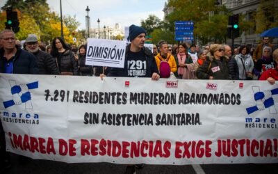 La Marea de Residencias se manifiesta en Madrid para pedir «justicia» por los 7.291 mayores muertos en pandemia